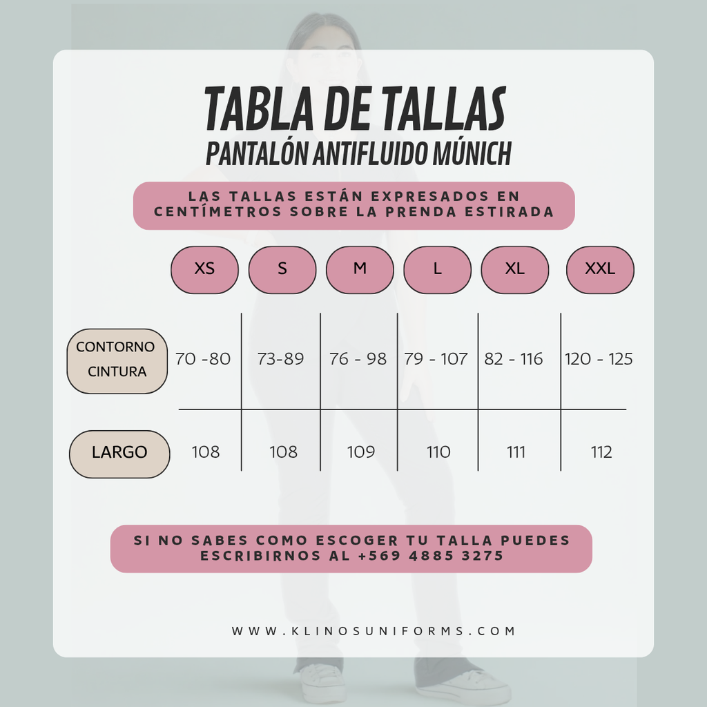 Tabla de tallas pantalón clínico Antifluido Múnich.webp