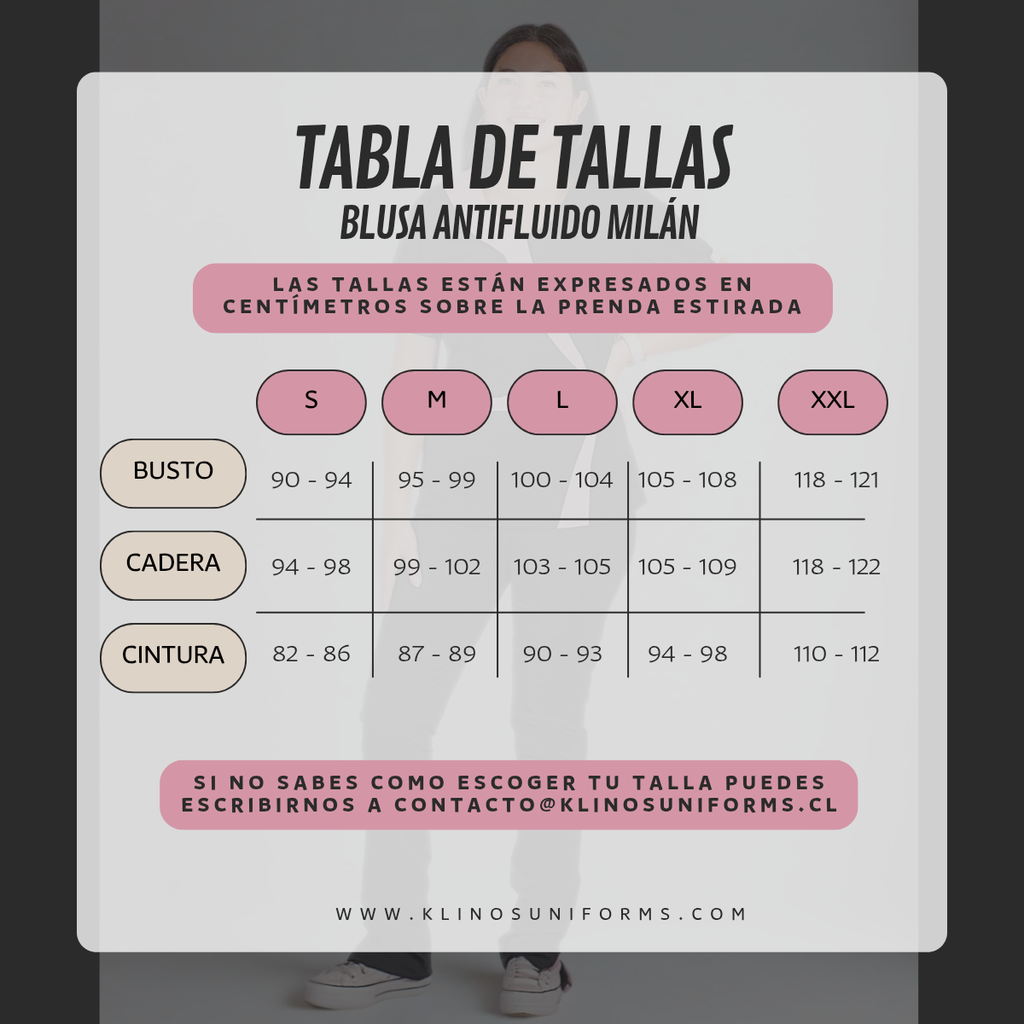 Tabla de medidas blusa Antifluidos milan.webp